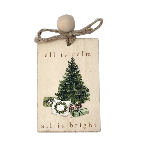 Rustic Wood Christmas tree Ornament