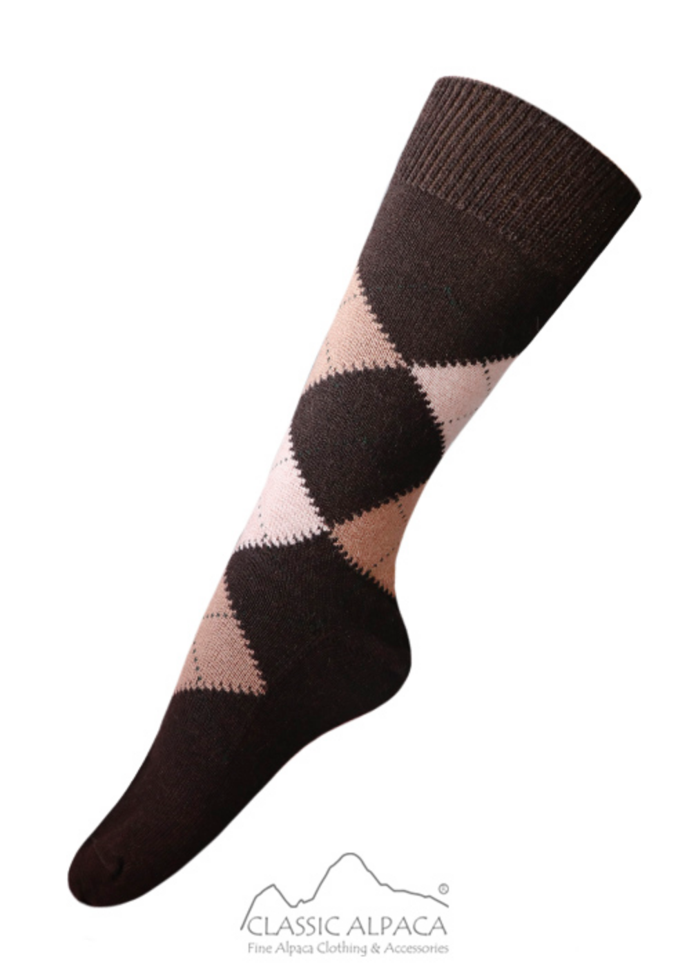 Alpaca Argyle Unisex Dress Socks