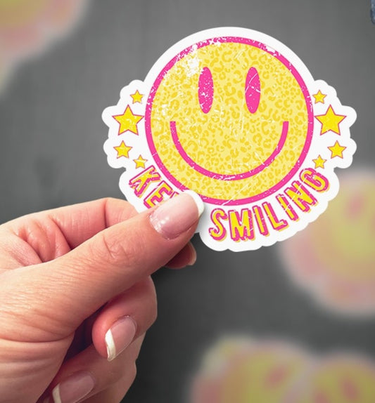 Keep Smiling Vinyl Sticker