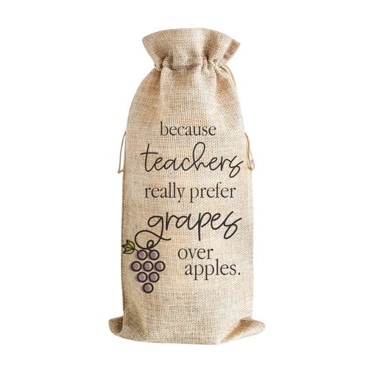 Teacher's Prefer Grapes and Wine - Wine Gift Bag