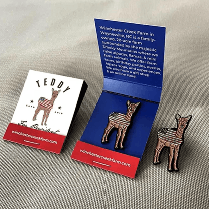 Matchbook Collectible Pin Teddy For President