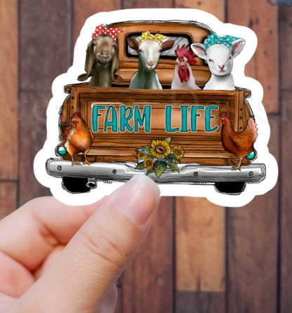 Farm Life Truck Vinyl Sticker